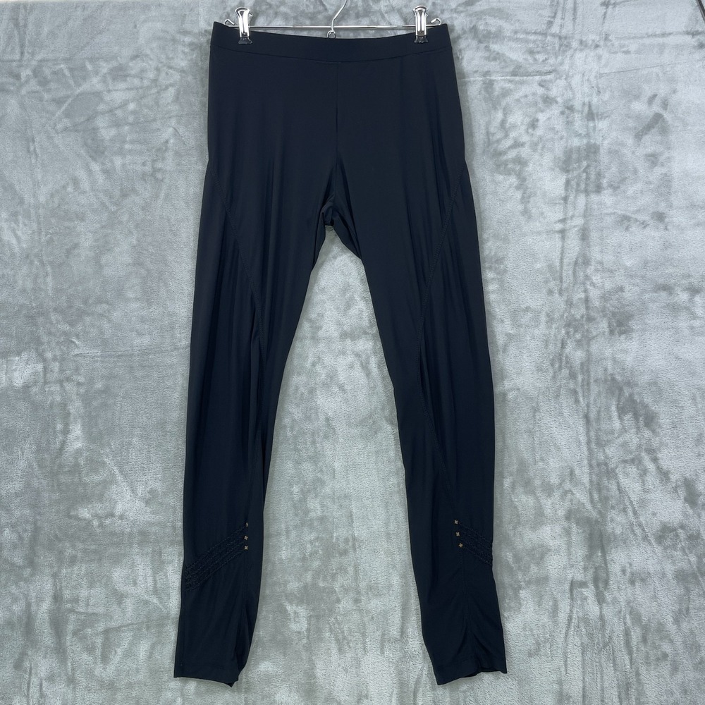 McPlanet Pull On Casual Pants Womens‎ Size 8 Black Stretch  Embellished Logo